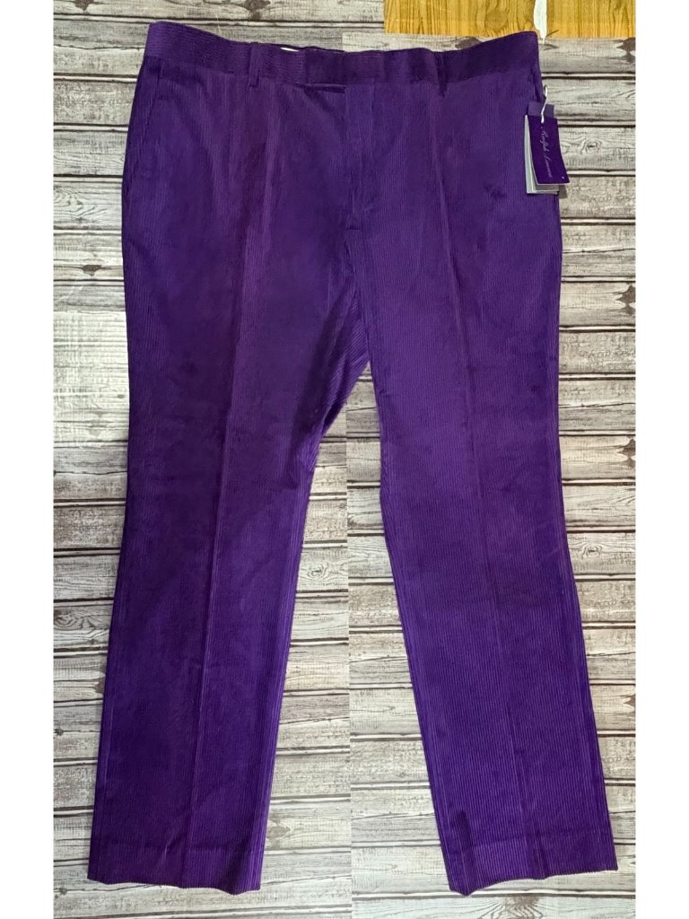 Ralph Lauren Purple Label Stretch Corduroy Pants Size 40 Bright Purple Nwt $495